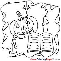 Spider Magic Coloring Pages Halloween