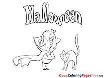 Vampire Coloring Sheets Halloween free