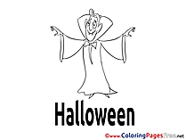 Vampire Colouring Sheet download Halloween