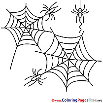 Web Halloween Coloring Pages Spider free