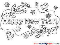 Eve free New Year Coloring Sheets