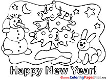 Eve New Year Coloring Pages download