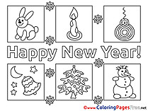 Printable Coloring Pages New Year