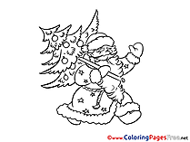 Santa Claus Coloring Pages New Year
