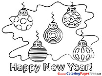 Toys free Colouring Page New Year