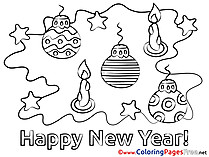 Toys New Year Coloring Pages free