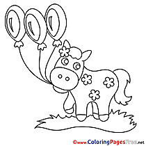 Balloons Children download Colouring Page