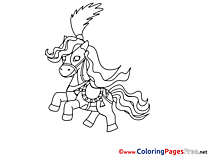 Circus Horse for Children free Coloring Pages