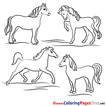 Coloring Sheets Horses download free