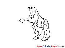 Dance Horse download printable Coloring Pages