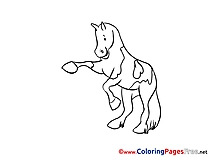Dance Horse download printable Coloring Pages