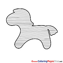 Download Colouring Sheet free Horse