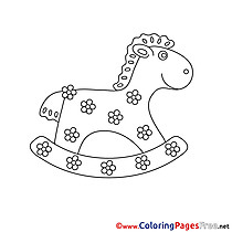 Download Rocking Horse printable Coloring Pages