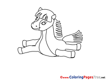 Drawing Horse Colouring Page printable free