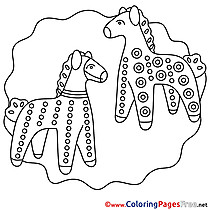 Figurine Horse Coloring Pages for free