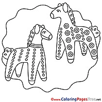 Figurine Horse Coloring Pages for free