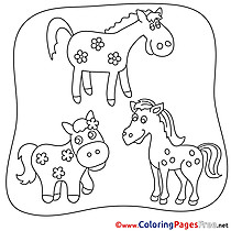 Free Horse Colouring Page download