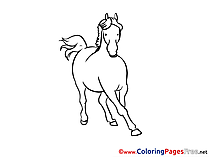 Gallop Horse Coloring Sheets download free