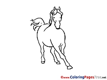 Gallop Horse Coloring Sheets download free
