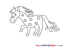 Horse free Colouring Page download