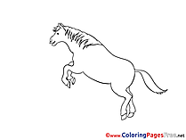 Horse Kids download Coloring Pages