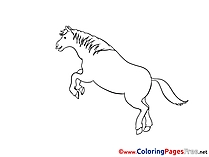 Horse Kids download Coloring Pages