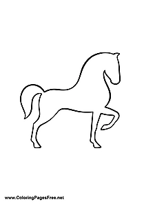 Horse Silhouette Coloring Picture