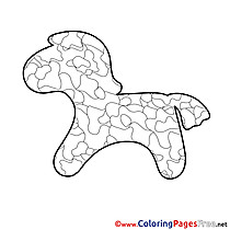 Horse Silhouette free printable Coloring Sheets