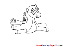 Image Horse for free Coloring Pages download