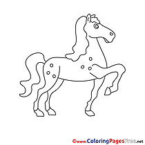 Image Horse printable Coloring Sheets download