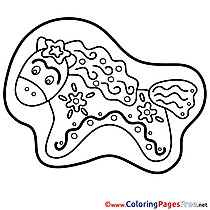 Kids free Coloring Page Horse