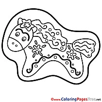 Kids free Coloring Page Horse