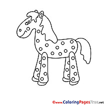 Peas Horse for Children free Coloring Pages