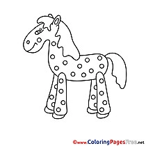 Peas Horse for Children free Coloring Pages