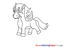 Pegasus Children download Colouring Page