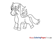Pegasus Children download Colouring Page