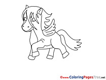 Pegasus for Children free Coloring Pages