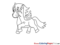 Pegasus for Children free Coloring Pages