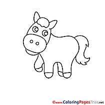 Picture Pony Colouring Sheet download free