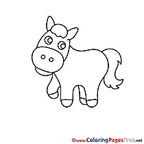 Picture Pony Colouring Sheet download free