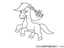 Pony for Kids printable Colouring Page