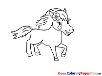 Pony printable Coloring Pages for free