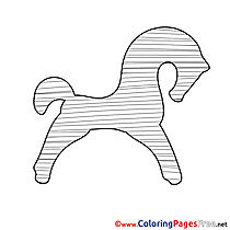 Silhouette Horse printable Coloring Pages for free