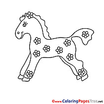 Statuette Horse download Colouring Sheet free