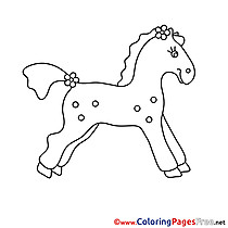 Toy Horse free printable Coloring Sheets