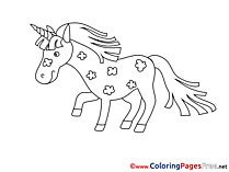 Unicorn free printable Coloring Sheets