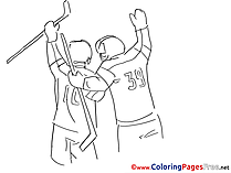 Friends Ice Hockey printable Coloring Pages for free