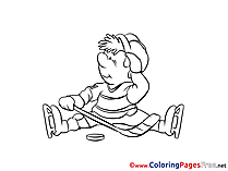 Kid Hockey for free Coloring Pages download