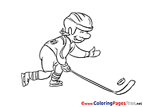 Puck Ice Hockey Colouring Sheet download free