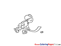 Puck Ice Hockey printable Coloring Sheets download